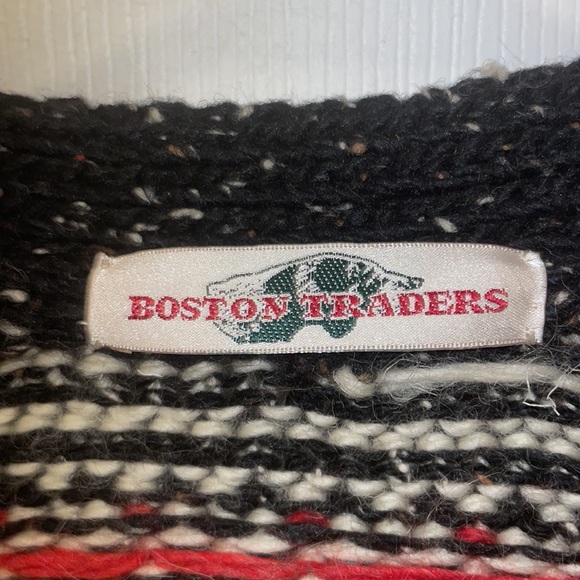Vintage Boston Traders Sweater 100% Wool Sz Med - Picture 2 of 7